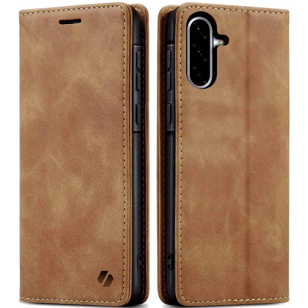 Θήκη Samsung Galaxy A36 Spacecase Wallet Πορτοφόλι - Light Brown (5905719117443)