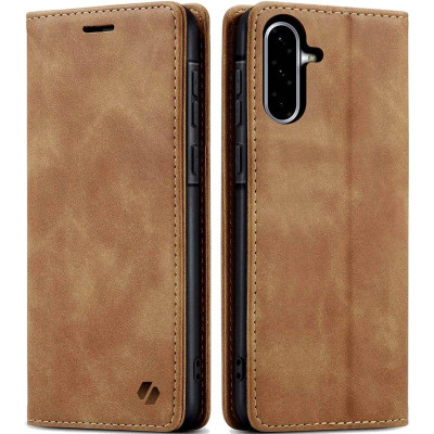 Θήκη Samsung Galaxy A56 Spacecase Wallet Πορτοφόλι - Light Brown (5905719117535)