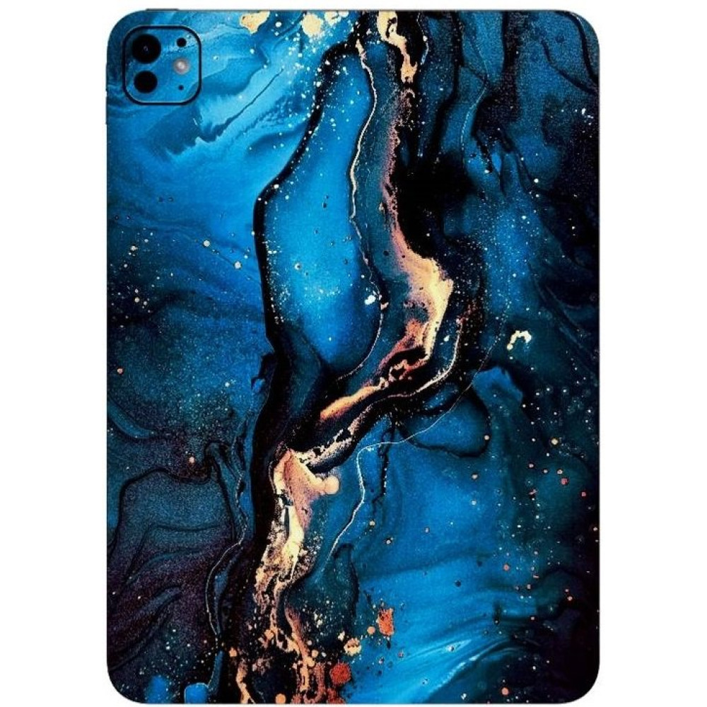 Αυτοκόλλητο Skin Προστασίας Πλάτης iPad Air 13" 2025 Gams Premium Vinyl Skin Back Plate - Blue Gold Marble (GAMS-VNL-SKIN-BLGM-001-081)