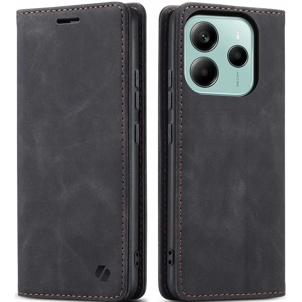 Θήκη Xiaomi Redmi Note 14 5G Spacecase Wallet Πορτοφόλι - Black (5905719117054)