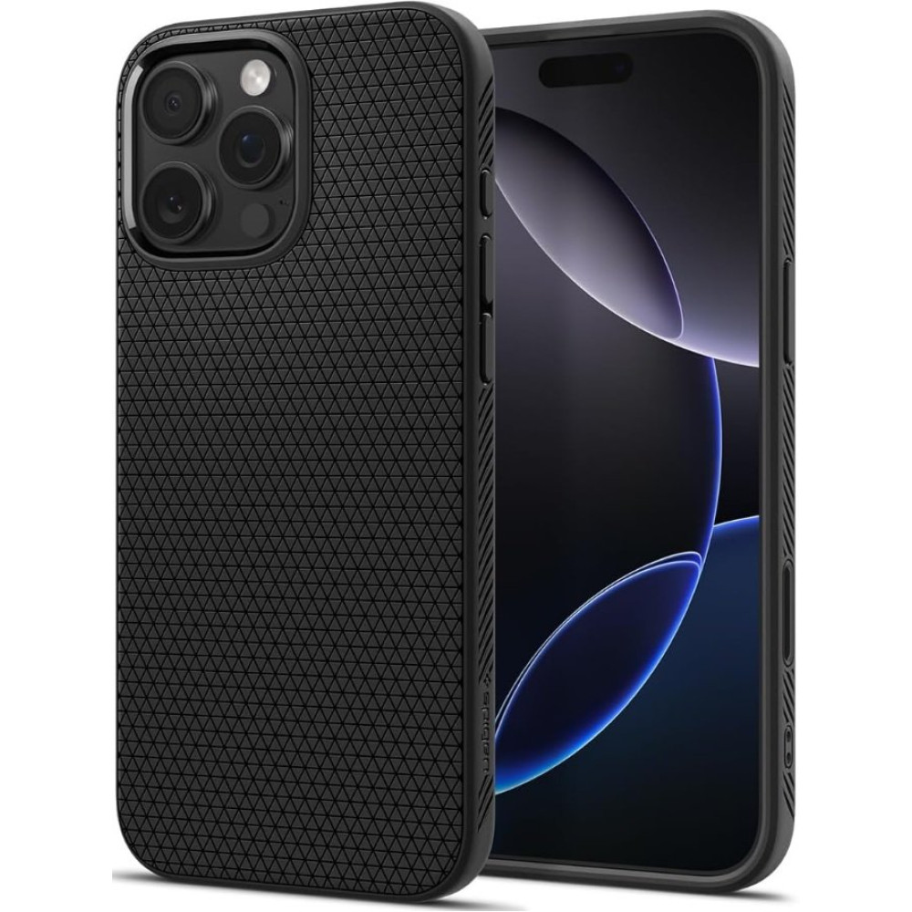 Θήκη iPhone 16 Pro Max Spigen Liquid Air T MagFit Σιλικόνης με Κάλυμμα για Camera Control & MagSafe - Matte Black (ACS09114)