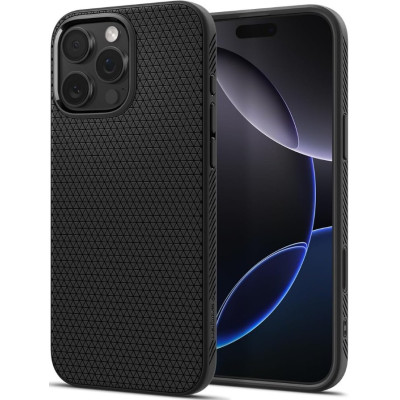 Θήκη iPhone 16 Pro Max Spigen Liquid Air T MagFit Σιλικόνης με Κάλυμμα για Camera Control & MagSafe - Matte Black (ACS09114)