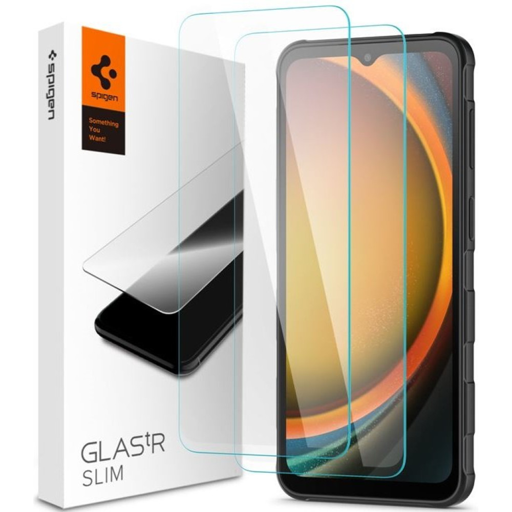 Tempered Glass Samsung Galaxy XCover7 / 7 Pro Spigen GLAS.tR Slim Premium Αντιχαρακτικό Γυαλί Προστασίας Οθόνης 2 Τεμάχια - Clear (AGL09407)