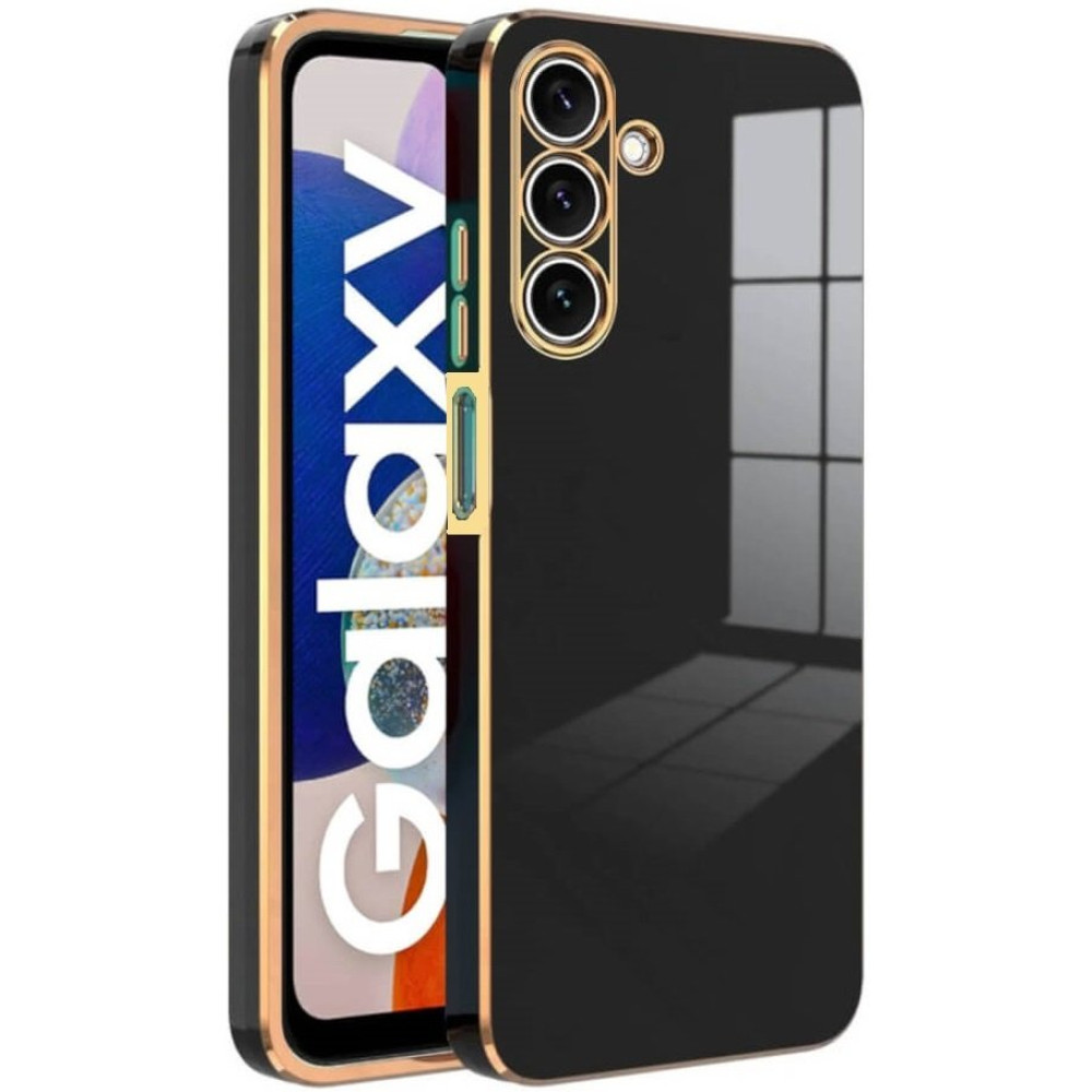 Θήκη Samsung Galaxy A26 Bodycell Gold Plated Σιλικόνης - Black (5206015081378)