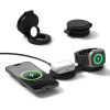 Ασύρματος Φορτιστής Satechi OntheGo 3 in 1 Charger Μαγνητική Βάση MagSafe / Qi2 για iPhone 15W / AirPods 5W / Apple Watch 5W - Black (ST-QTG31K)