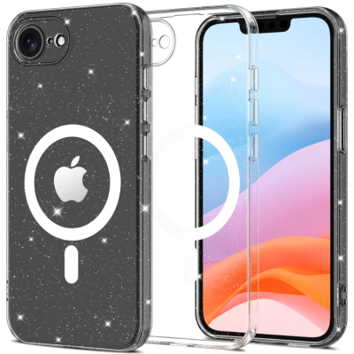 Θήκη iPhone 16e Tech-Protect FlexAir Hybrid Σκληρή Διάφανη με MagSafe - Glitter (5906302360208)