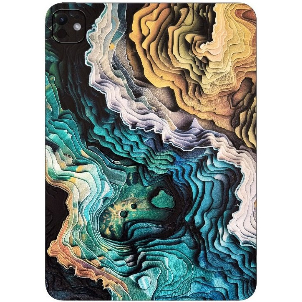 Αυτοκόλλητο Skin Προστασίας Πλάτης iPad Air 11" 2025 Gams Premium Vinyl Skin Back Plate - Topographic (GAMS-VNL-SKIN-TPG-001-089)
