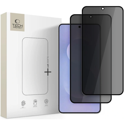 Tempered Glass Samsung Galaxy S25 Edge Tech-Protect Glass Spy+ Privacy Full Face Αντιχαρακτικό Γυαλί Προστασίας Απορρήτου Οθόνης 2 Τεμάχια - Black (5906302368228)