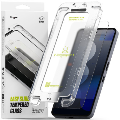 Tempered Glass Nothing Phone 3a / 3a Pro Ringke Easy Slide Αντιχαρακτικό Γυαλί Προστασίας Οθόνης 2 Τεμάχια - Clear (8800293853695)