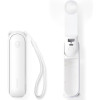 Ανεμιστηράκι JisuLife F8 Handheld Fan Life8 Φορητό Επαναφορτιζόμενο με Λουράκι Χειρός / Φακός 60 Lumens & PowerBank με 1 x Θύρα USB-A 2.000mAh - White (6975061530954)