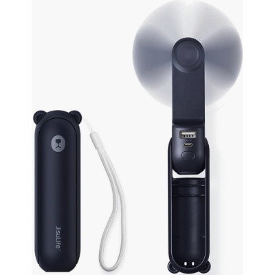 Ανεμιστηράκι JisuLife F8 Handheld Fan Life8 Φορητό Επαναφορτιζόμενο με Λουράκι Χειρός / Φακός 60 Lumens & PowerBank με 1 x Θύρα USB-A 2.000mAh - Blue (6975061532965)