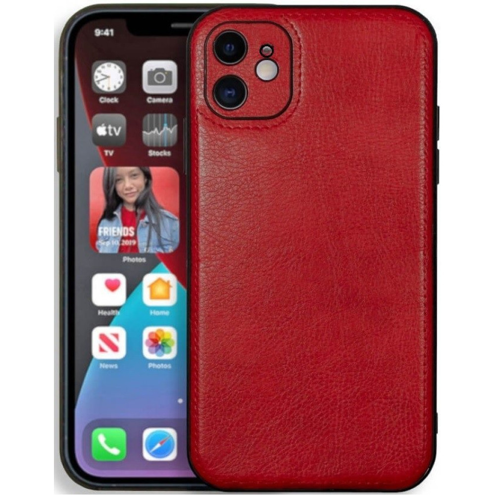 Θήκη iPhone 12 Bodycell Prestige Backcover με Πλαίσιο Κάμερας - Red (5206015068027)
