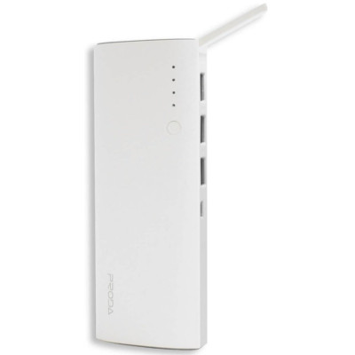 PowerBank Remax Proda PPP-11 LED Star Talk Φορητή Μπαταρία Φόρτισης 12.000mAh με Φακό & 3 x USB-A 2.1A - White / Grey (5206015026201)