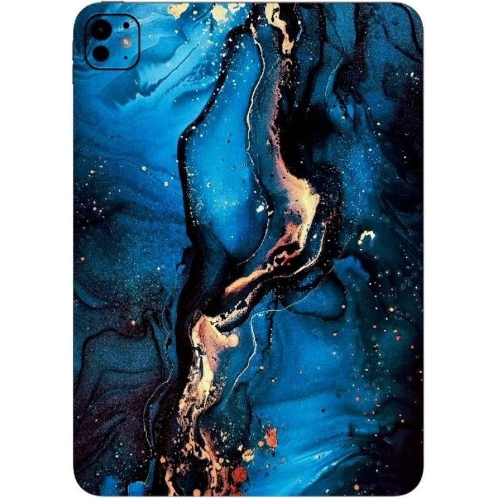 Αυτοκόλλητο Skin Προστασίας Πλάτης iPad Mini 7 2024 Gams Premium Vinyl Skin Back Plate - Blue Gold Marble (GAMS-VNL-SKIN-BLGM-001-064)