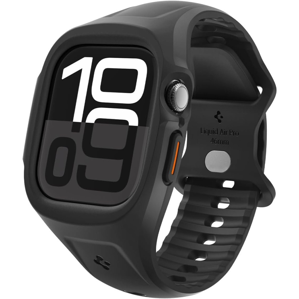Θήκη Apple Watch 11 / 10 46mm Spigen Liquid Air Pro Unibody Σιλικόνης - Matte Black (ACS09317)