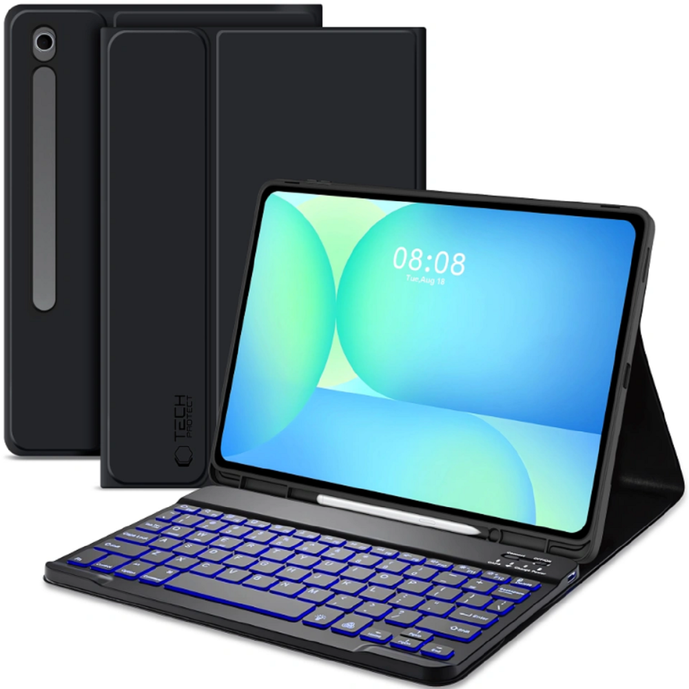 Θήκη Samsung Galaxy Tab S10 FE Plus 13.1" X620 / X626B Tech-Protect SC Pen Smartcase με Υποδοχή για Γραφίδα & Πληκτρολόγιο Bluetooth - Black (5906302368259)