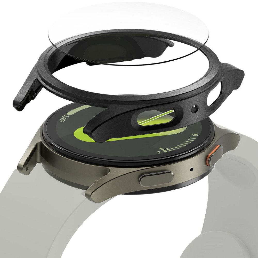 Θήκη & Tempered Glass Samsung Galaxy Watch 7 44mm Ringke Combo Pack Σκληρή & Αντιχαρακτικό Γυαλί Προστασίας Οθόνης - Titanium Black (8809961787898)
