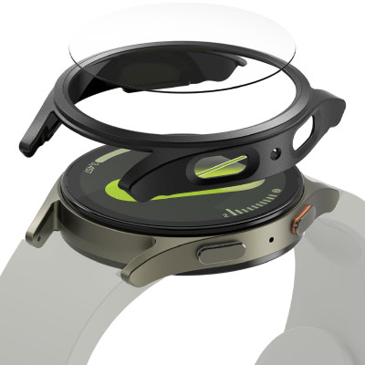 Θήκη & Tempered Glass Samsung Galaxy Watch 7 40mm Ringke Combo Pack Σκληρή & Αντιχαρακτικό Γυαλί Προστασίας Οθόνης - Titanium Black (8809961787843)