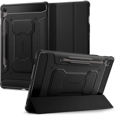 Θήκη Samsung Galaxy Tab S10 Lite 10.9" / S10 FE 10.9" / S9 FE 10.9" / S9 11" Spigen Rugged Armor Pro με Υποδοχή για Γραφίδα - Black (ACS09380)