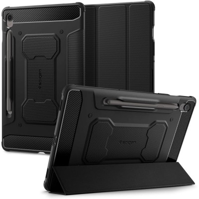 Θήκη Samsung Galaxy Tab S10 FE Plus 13.1" X620 / X626B Spigen Rugged Armor Pro με Υποδοχή για Γραφίδα - Black (ACS09381)