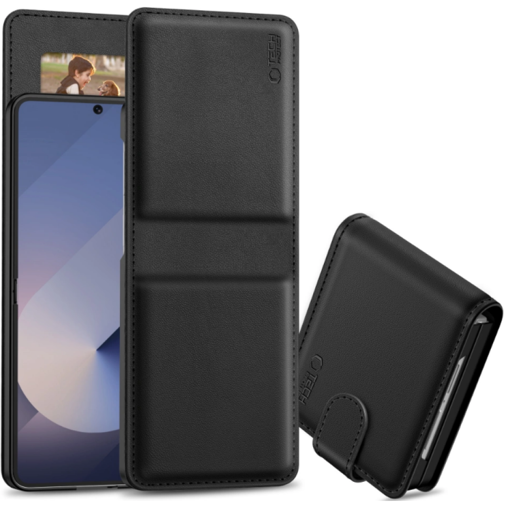 Θήκη Samsung Galaxy Z Flip7 Tech-Protect Wallet Πορτοφόλι - Black (5906302318346)