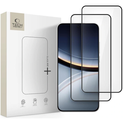 Tempered Glass Xiaomi Poco F7 Tech-Protect Glass Fit+ Full Face Αντιχαρακτικό Γυαλί Προστασίας Οθόνης 2 Τεμάχια - Black (5906302330737)