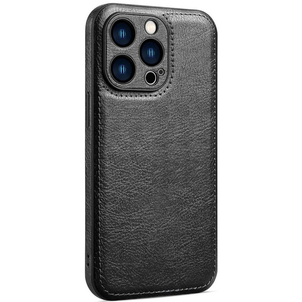 Θήκη iPhone 12 Pro Max Bodycell Prestige Backcover με Πλαίσιο Κάμερας - Black (5206015068072)