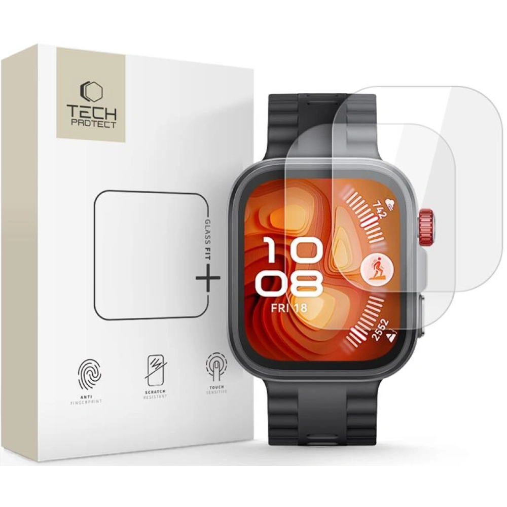 Tempered Glass Huawei Watch Fit 4 Pro Tech-Protect Glass Fit+ Αντιχαρακτικό Γυαλί Προστασίας Οθόνης 2 Τεμάχια - Clear (5906302368518)