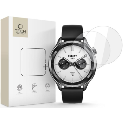 Tempered Glass Xiaomi Watch S4 47mm Tech-Protect Glass Fit+ Αντιχαρακτικό Γυαλί Προστασίας Οθόνης 2 Τεμάχια - Clear (5906302318872)