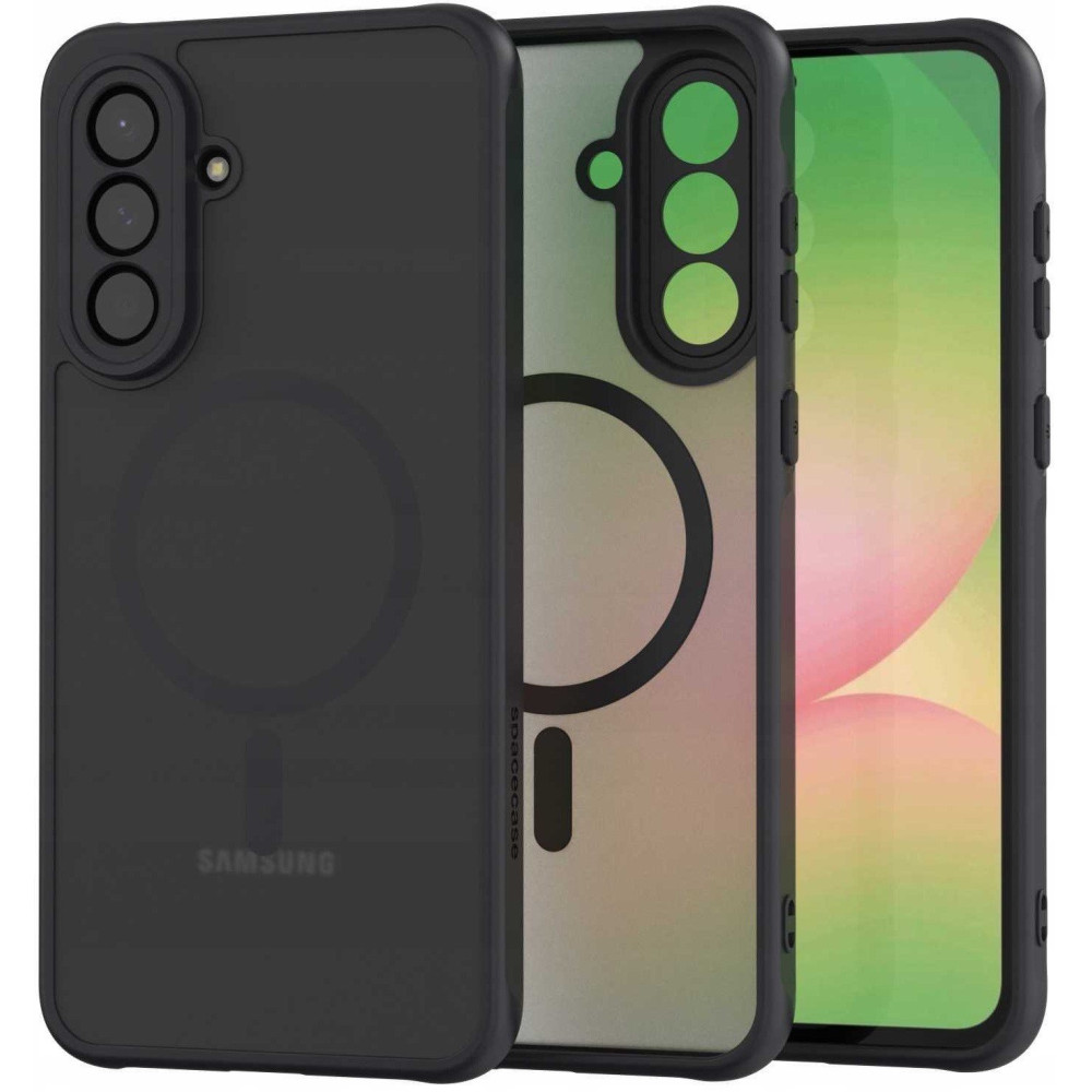 Θήκη Samsung Galaxy A56 Spacecase Hybrid MagSafe Σκληρή Ημιδιάφανη με MagSafe - Black (5905719117481)