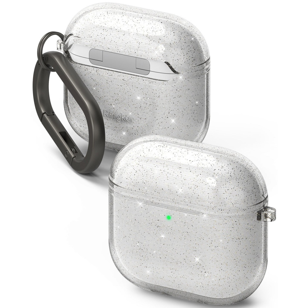 Θήκη AirPods 4th Gen Ringke Air Σιλικόνης - Glitter Clear (8800274964495)