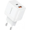 Φορτιστής Riversong PowerKub G30 Pro Γρήγορος Ταξιδιού / Αντάπτορας με 1 x USB-A / 1 x Type-C 30W - White (AD118W)