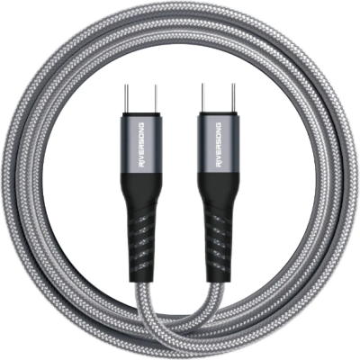 Καλώδιο Type-C Riversong Hercules C6 σε Type-C για Φόρτιση & Μεταφορά Δεδομένων 200cm 100W - Gray (CT51)