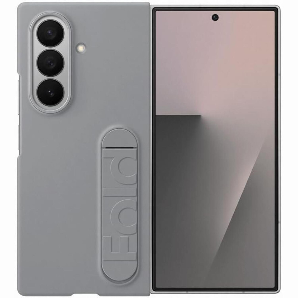 Θήκη Samsung Galaxy Z Fold7 Official Samsung Silicone Case Σιλικόνης με KickStand & Μεμβράνη Προστασίας Οθόνης - Gray (EF-MF966CJEGWW)