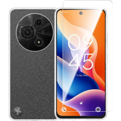 Θήκη & Tempered Glass TCL 605 / 60 SE Vivid Set Gelly Case Σετ Διάφανη Σιλικόνης & Αντιχαρακτικό Γυαλί Προστασίας Οθόνης  - Transparent (VIGELLY477GLASSTN)