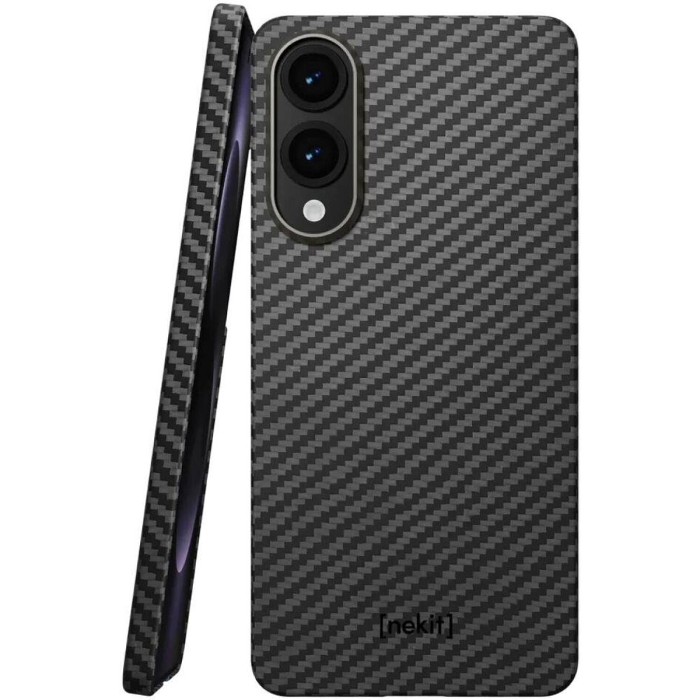 Θήκη Samsung Galaxy S25 Edge Nekit Fiber Σκληρή με MagSafe Aramid Fiber 1mm 1500D Kevlar - Black (8719246479755)