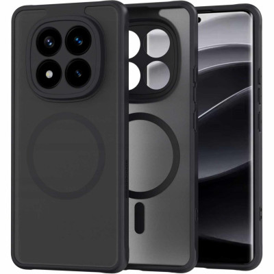 Θήκη Xiaomi Redmi Note 14 Pro Plus 5G Spacecase Hybrid MagSafe Σκληρή Ημιδιάφανη με MagSafe - Black (5905719117665)