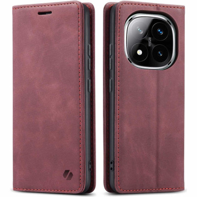 Θήκη Xiaomi Redmi Note 14 Pro 5G / Poco X7 Spacecase Wallet Πορτοφόλι - Red (5905719118587)