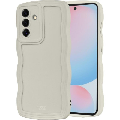 Θήκη Samsung Galaxy S24 FE HappyCase Wavy Σιλικόνης - Beige (8719246478192)