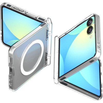 Θήκη Samsung Galaxy Z Flip7 Spigen Ultra Hybrid Pro MagFit Σκληρή με MagSafe - Clear / White (ACS09559)