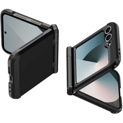 Θήκη Samsung Galaxy Z Flip7 FE / Z Flip6 Spigen Tough Armor Pro MagFit Ανθεκτική Σκληρή με Kickstand & MagSafe - Black (ACS09807)