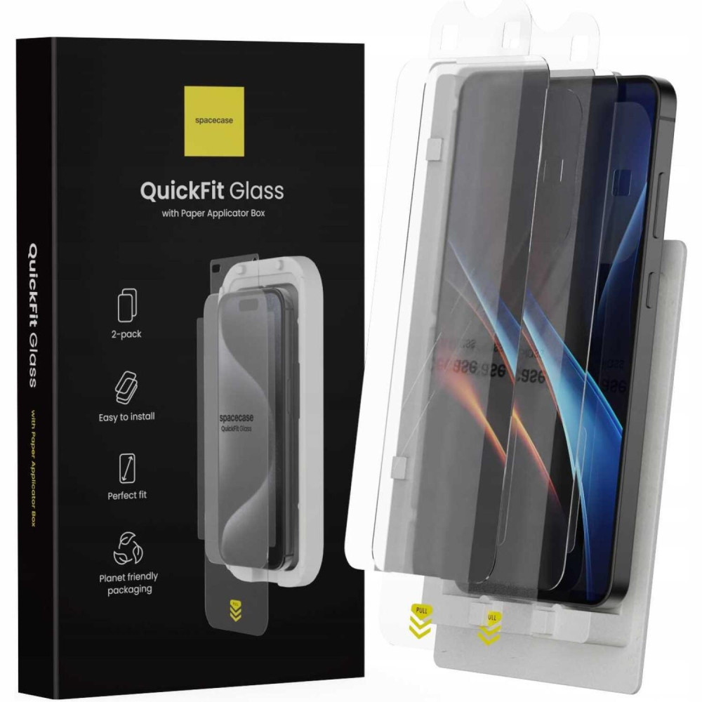 Tempered Glass Samsung Galaxy S25 Plus / S24 Plus Spacecase QuickFit Glass Αντιχαρακτικό Γυαλί Προστασίας Οθόνης με Απλικατέρ QuickFit 2 Τεμάχια - Clear (5905719119270)