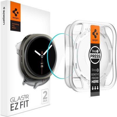 Tempered Glass Samsung Galaxy Watch 8 40mm Spigen GLAS.tR EZ Fit Αντιχαρακτικό Γυαλί Προστασίας Οθόνης 2 Τεμάχια - Clear (AGL09874)