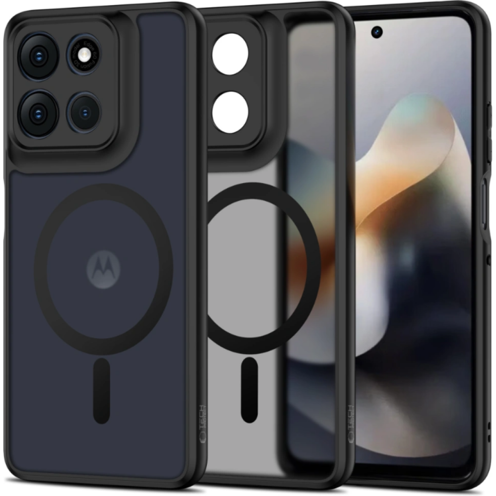 Θήκη Motorola Moto G56 Tech-Protect MagMat Σκληρή Ημιδιάφανη με MagSafe - Matte Black (5906302318414)