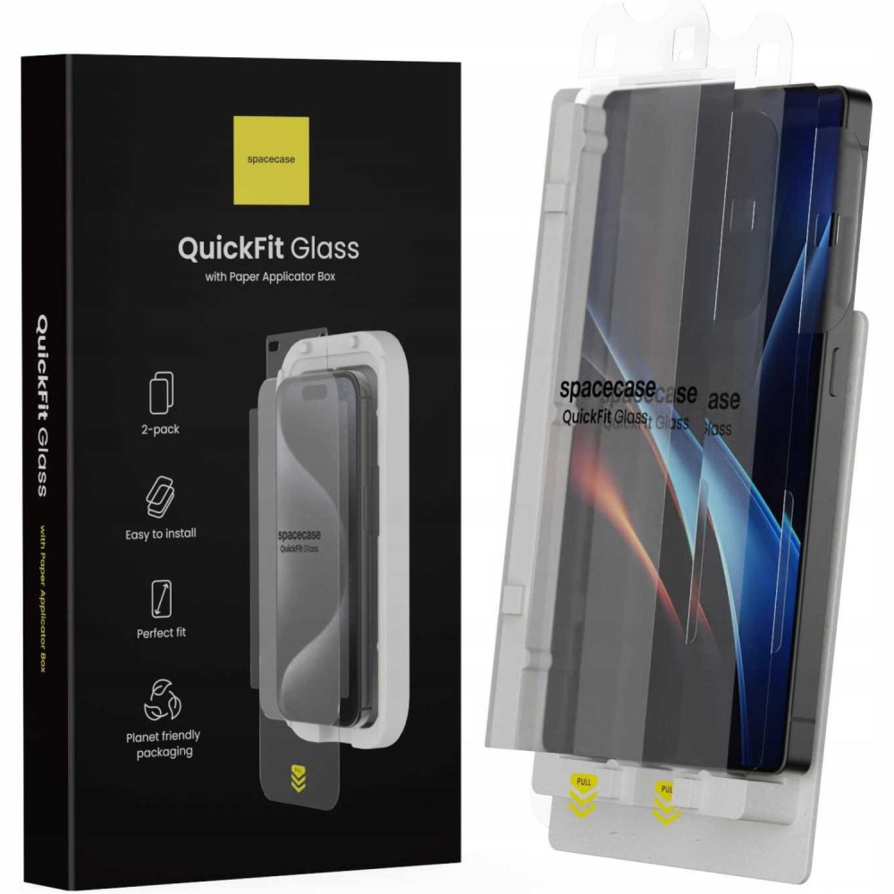 Tempered Glass Samsung Galaxy S25 Ultra Spacecase QuickFit Glass Αντιχαρακτικό Γυαλί Προστασίας Οθόνης με Απλικατέρ QuickFit 2 Τεμάχια - Clear (5905719119287)