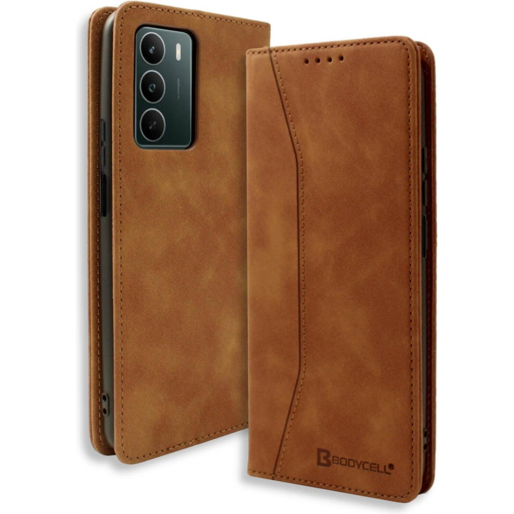 Θήκη Realme C75 Bodycell Book Case Πορτοφόλι - Brown (5206015082030)
