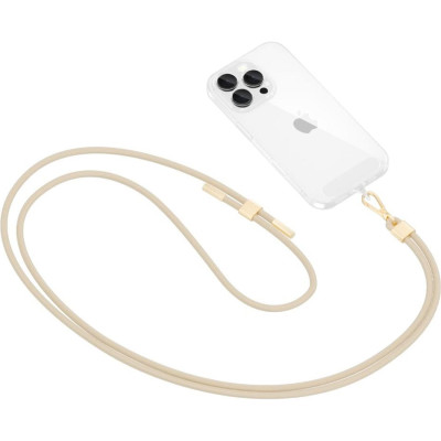 Λουράκι Λαιμού Tech-Protect C2S Rope Crossbody Strap Αποσπώμενο για Θήκες Κινητών / Smartphones - Beige / Gold (5906302312696)