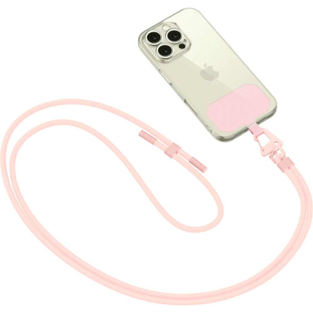 Λουράκι Λαιμού Tech-Protect C5S Rope Crossbody Strap Αποσπώμενο για Θήκες Κινητών / Smartphones - Baby Pink (5906302312900)
