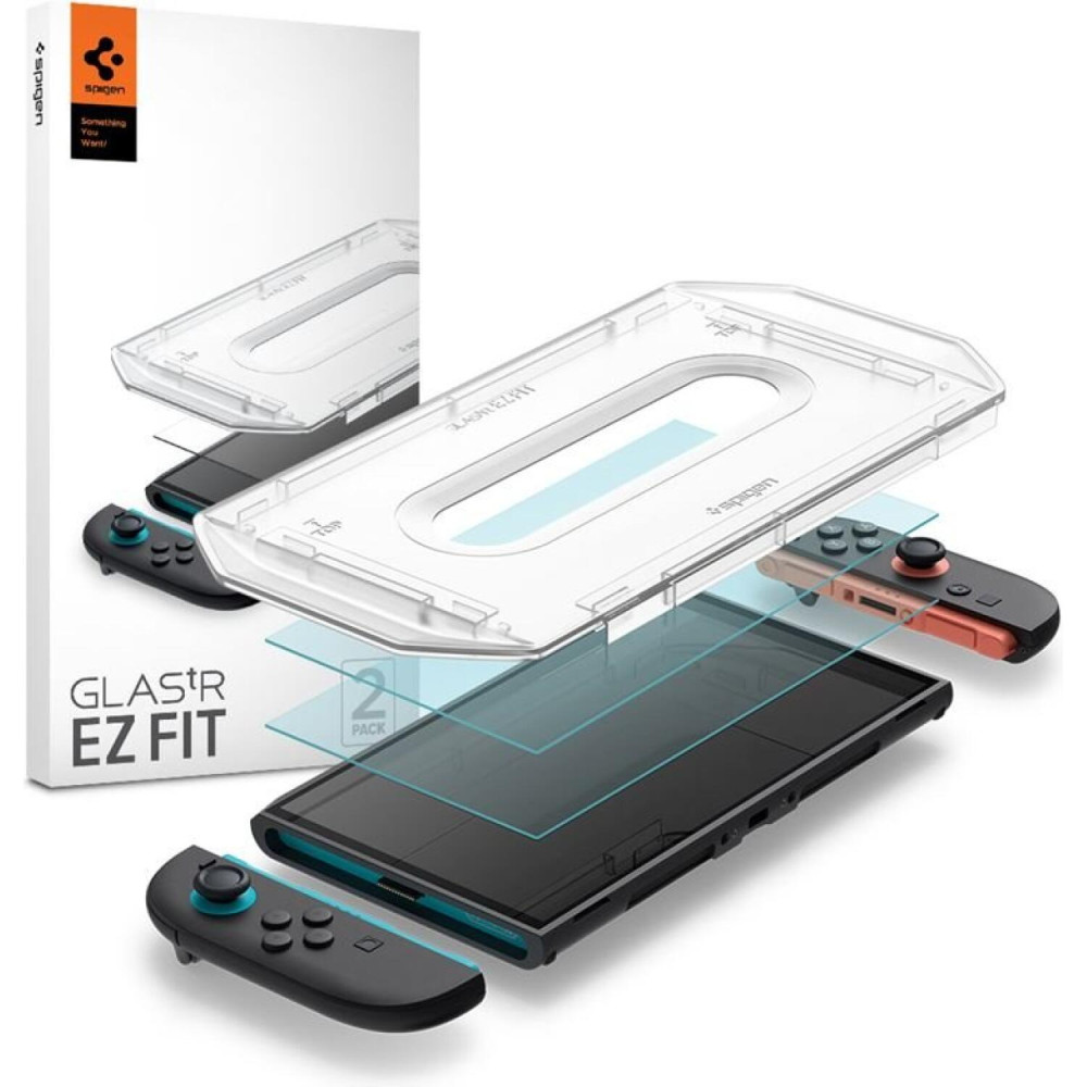 Tempered Glass Nintendo Switch 2 Spigen GLAS.tR EZ Fit Αντιχαρακτικό Γυαλί Προστασίας Οθόνης 2 Τεμάχια - Clear (AGL10156)