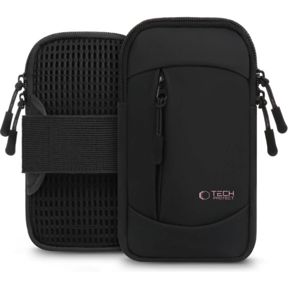 Universal Θήκη Tech-Protect M6 Sport Armband Μπράτσου για Κινητά / Smartphones έως 6.9" - Black / Pink (5906302330805)